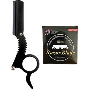 Guardian Beauty Classic Straight Razor - Inclusief 100 stuks GB Platinum Halve Mesjes