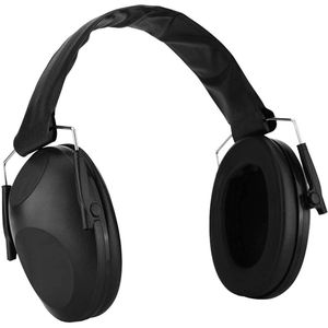 Noise Cancelling Headphones Earmuffs Adjustable Noise Cancelling Hearing Protection Antinoise Hunting Noise Cancelling Headphones Adult Child for Shooting (Black), Black