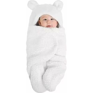 Baby jas deken pasgeborene slaapzak wikkeldeken wit 0-6 maanden
