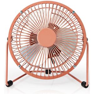 Nedis Tafelventilator | USB Gevoed | Diameter: 150 mm | 3 W | 1 Snelheid | Oud Roze