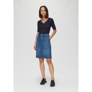 s.Oliver - 2150356 - Jeansrok - Blauw - Katoen