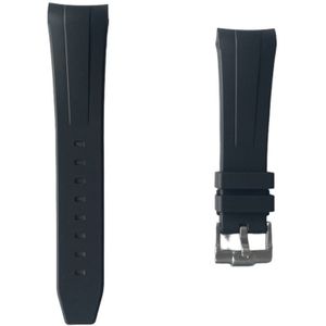 22mm Curved rubber strap Black Blancpain x Swatch - Gebogen rubber horloge band