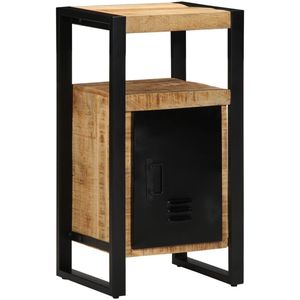 vidaXL - Badkamer - kast - 40x35x75 - cm - van - Massief - Hout - Ruw - Mango