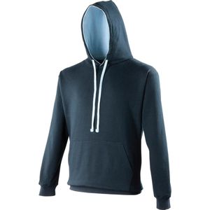 Awdis Varsity Hooded Sweatshirt / Hoodie (Nieuwe Franse marine/Sky Blue)