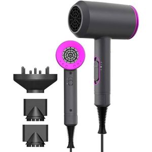 Ionische Fohn met Diffuser - Haardroger Krullen - Haardroger met Diffuser - Diffuser Fohn Krullen - Snel, Pluisvrij, Glanzend – 5x Sneller Droogresultaat - Geluidsarm