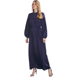 Trendyol Khaki Kant Detail Satijnen Avondjurk Tctss25Eb00136