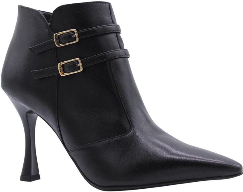 Nero Giardini - Enkellaarsjes - Zwart - Glad Leer - Hoge Hak