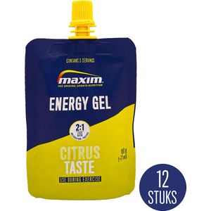 Maxim Energy Gel Citrus - 12 x 100g - isotone - Sportgel met frisse citroensmaak - Sportvoeding