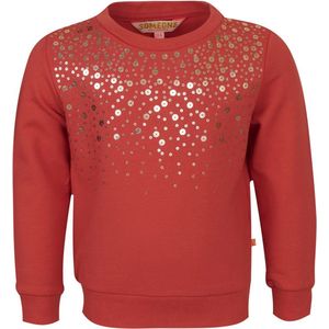 Someone Sweater burnt red - glitter JOHANNA - maat 140