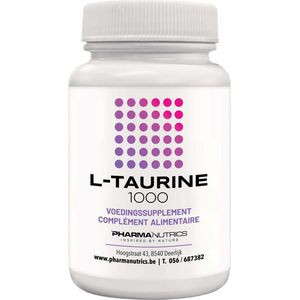 L-TAURINE 60 Tabl Pharmanutrics- Energie - Sport- Antioxydant - Voedingssupplement - 1000 mg L-taurine