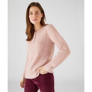 Damart - Trui parelsteek van mix alpaca - Dames - Roze - L