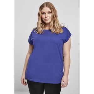 Urban Classics - Extended Shoulder Dames T-shirt - 2XL - Blauw/Paars