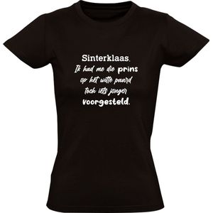 Sinterklaas Prins Witte Paard Grappig Dames T-shirt | Sinterklaaskado | Pakjesavond | Shirt