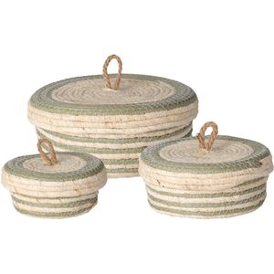 Opbergdozen met deksel, 3 stuks