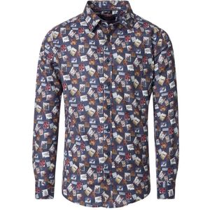casual overhemd Casa Moda Casual Fit donkerblauw