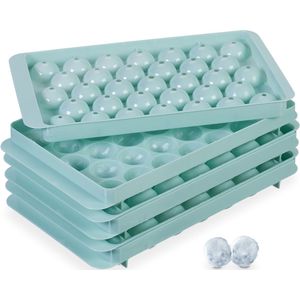 ijsblokjesvorrm rond - set van 3 - plastic - bolletjes van 2,5 cm - voor 33 ijsblokjes