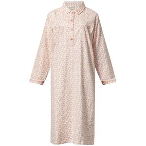 Cocodream - Flanellen dames nachthemd - Lange Mouw - Roze - Maat S