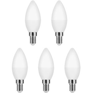 Modee - E14 LED Lamp - Daglicht Wit - 7W - 700lm - LED Kaarslamp B35 - Vervangt 54W Halogeen Gloeilamp - 5 stuks