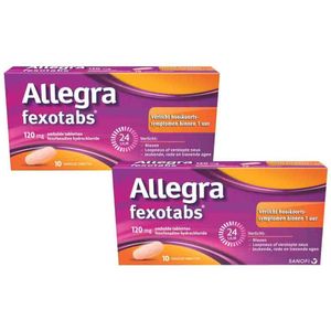 Allegra Fexotabs Bij Hooikoorts - 2 x 10 tabletten - Voordeelverpakking