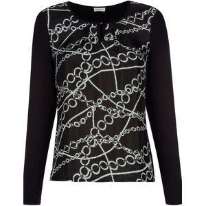 Alba Moda Blusenshirt Blusenshirt mit Kettendruck