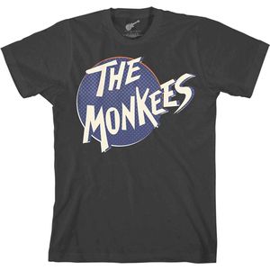 The Monkees - Retro Dot Logo Heren T-shirt - S - Zwart