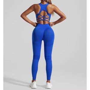 Summer Tie Long Gym Set - Maat L - Blauw