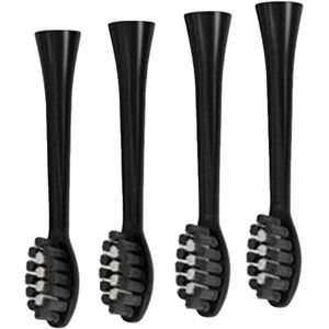 Allecto Plus - Vervangende Elektrische Tandenborstelkoppen met Zacht Borstelhaar - Hoge Sterkte - Zwart