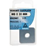 Deltafix - Sluitplaat VK - Verzilverd - 5 Stuks