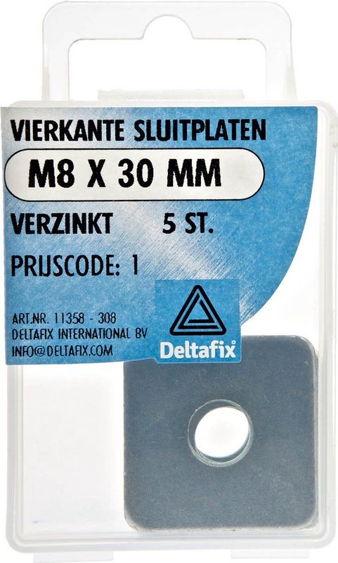 Deltafix - Sluitplaat VK - Verzilverd - 5 Stuks