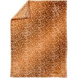 Bedrukte Fleece Deken - Bruin - 100% Polyester - 75 x 100 cm en 100 x 150 cm