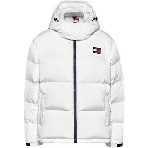 Tommy Hilfiger TJW Basic Hooded Down Jacket Dames Jas - Wit - Maat XL