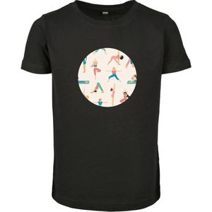 Mister Tee - Yoga Girls Kinder T-shirt - Kids 146 - Zwart