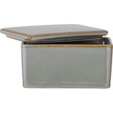 Bloomingville - Pixie - Botervloot - Groen - Aardewerk - 13 x 9 x 7 cm