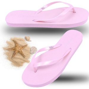 Lichtroze teenslippers