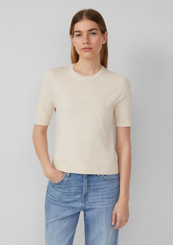 s.Oliver - Trui - Lichtbeige - Knitwear - Ronde Hals