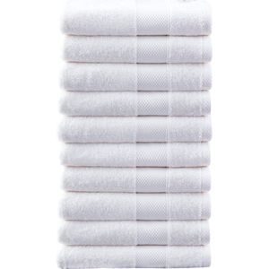 PandaHome - Handdoeken - 10 delig - 10 Handdoeken 50x100 cm - 100% Katoen - Wit - Gastendoekjes