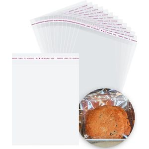 Cellofaanzakjes - 50 Stuks - 12x15cm - Met Plakstrip - Transparant - Uitdeelzakjes - Plastic - Snoepzakjes - Traktatiezakjes - Kleine Zakjes