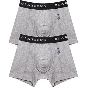 Claesen's® - Jongens Boxershorts 2-pack Grijs - Grey Melee - 95% Katoen - 5% Lycra