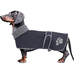 Hond Winterjas Thermische Gewatteerde met Flanellen Voering en Waterdichte Buitenlaag - Verstelbare Draagbanden voor Kleine, Medium en Grote Honden