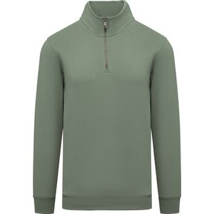 Native Spirit Duurzame herensweater met opstaande ritskraag NS428 - Moss Green - S