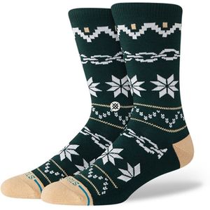 Stance heren casual sokken break the season crew groen & wit