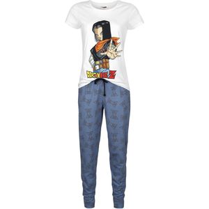 Dragon Ball Z - Android 17 Pyjama wit-blauw XL Polyester -