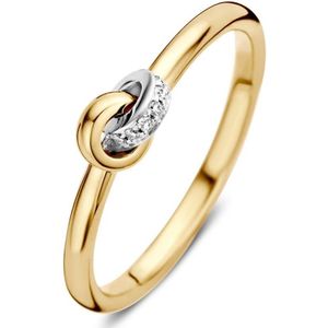 Ring bicolor briljant 0.04 crt.