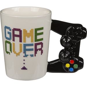 Out of the Blue Koffie mok/beker Game Over - controller - keramiek - 330 ml