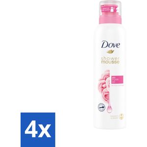 Dove Shower Foam - Rose Oil - 200 ml - Voordeelverpakking - 4 stuks