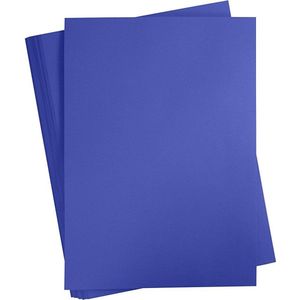 Gekleurd Karton, A2 420x600 mm,  180 gr, koningsblauw, 10vellen