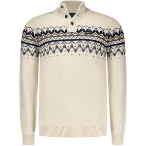 NZA - Ecru - Gebreide Trui - Met Knoopsluiting - Lange Mouwen