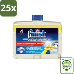 25 x Finish - Vaatwasmiddel - Hygiene Machinereiniger Lemon - Hygiënische Reiniging - 250 ml - Grootverpakking - Vaatwasser Reiniger - Vaatwasser Ontkalken - Vaatwasser Schoonmaken - Vaatwasser Onderhoud - Finish Reiniger