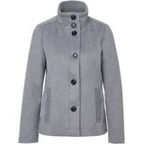 Buitenjas - Slim-fit - Wolblend - Met Opstaande Kraag - Voor Frisse Dagen