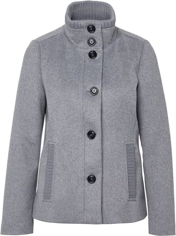 Buitenjas - Slim-fit - Wolblend - Met Opstaande Kraag - Voor Frisse Dagen